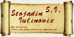 Stojadin Vulinović vizit kartica